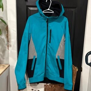 lululemon athletica Teal and Gray Zip Up Sweater